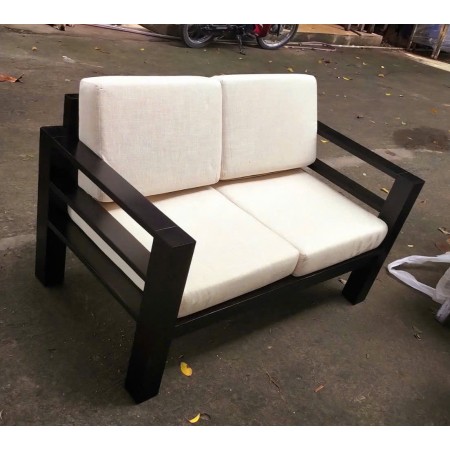 ChunKy Walnut : Ghế Sofa Đôi Gỗ Sồi Kèm Nệm